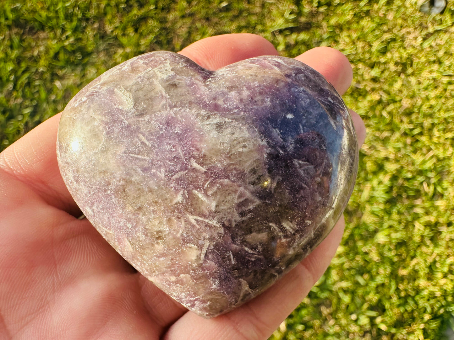 Lepidolite Heart Stone