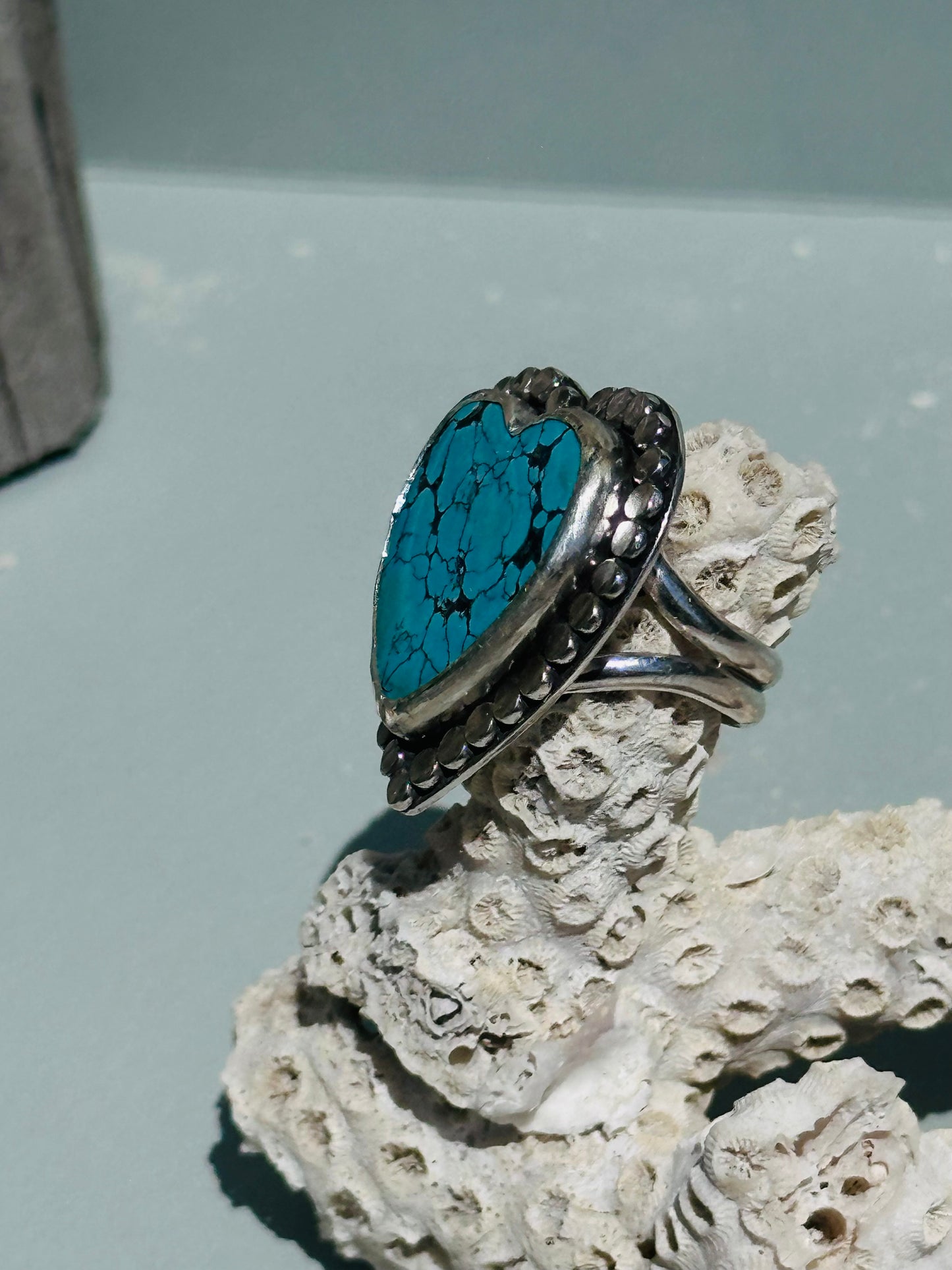Turquoise Sterling Silver Heart Ring