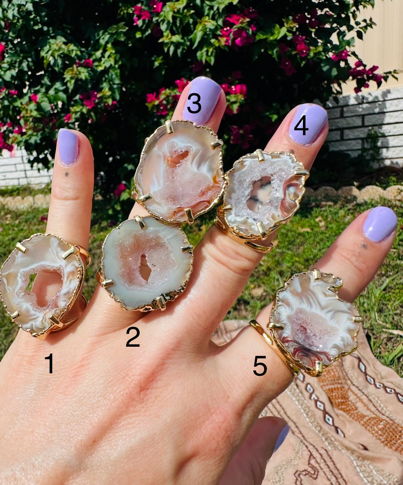 Geode Druzy Gold Rings ✨