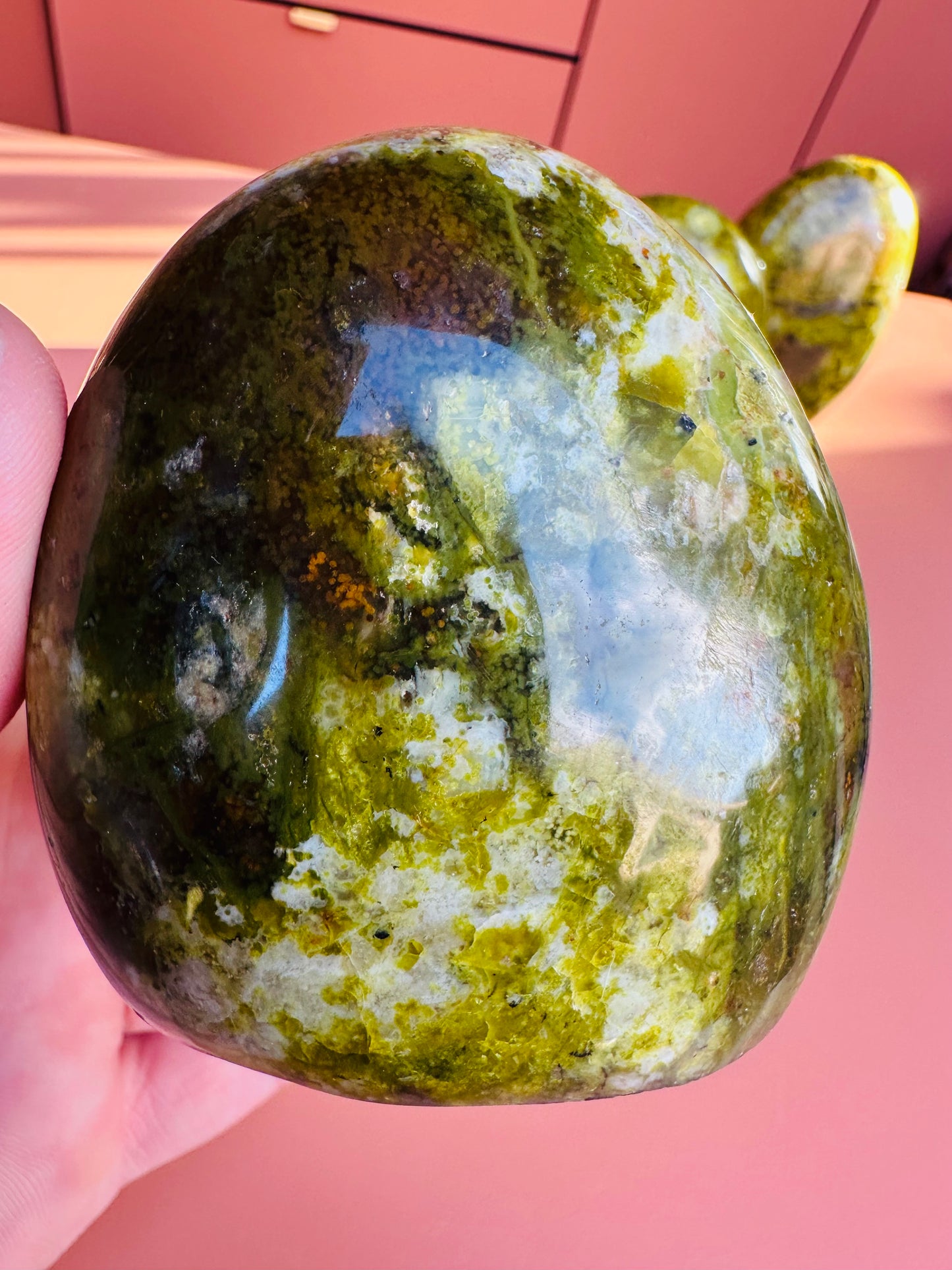 Madagasgar Green Opal Freeform Tower