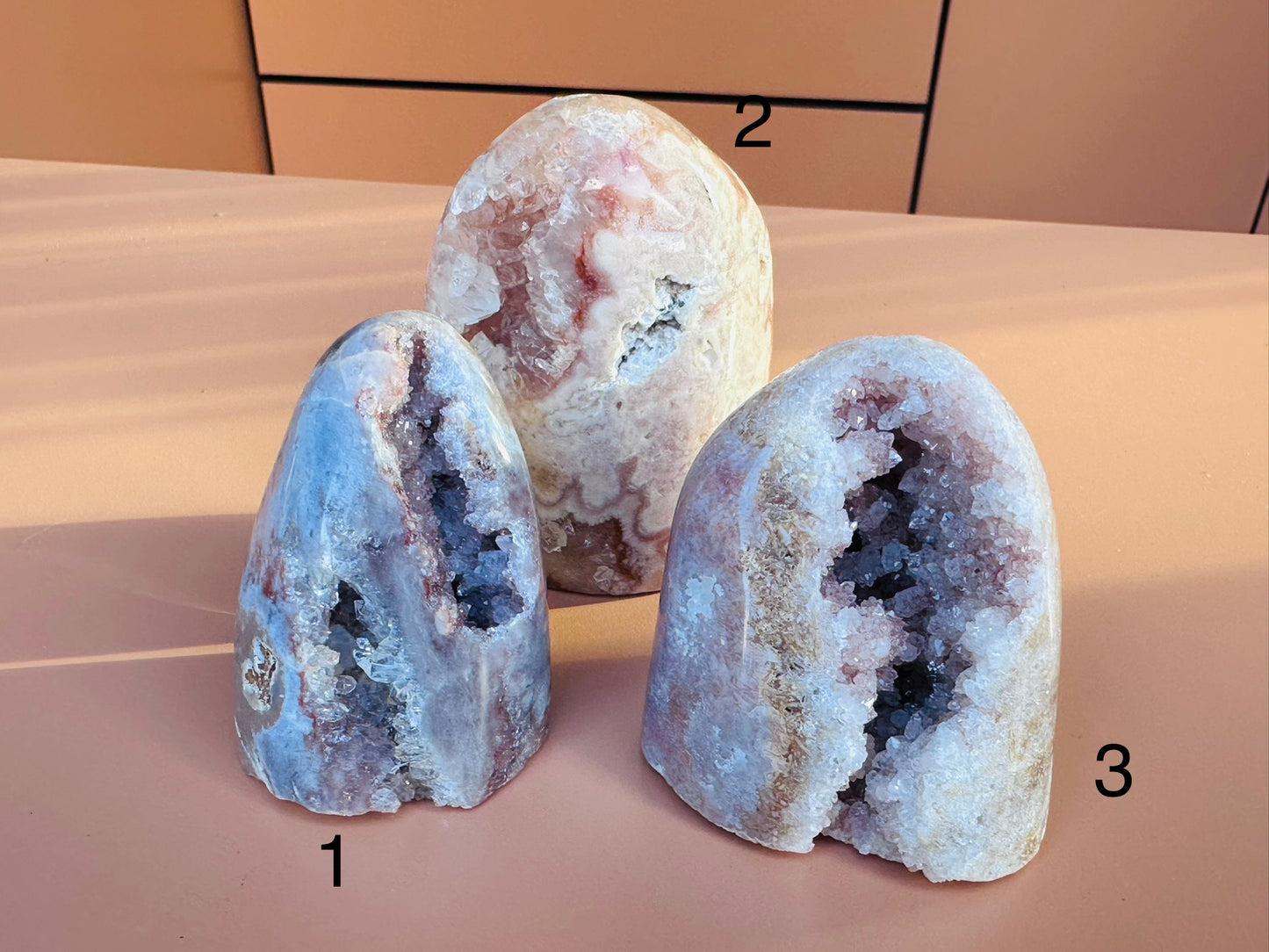 Pink Amethyst Druzy Freeforms