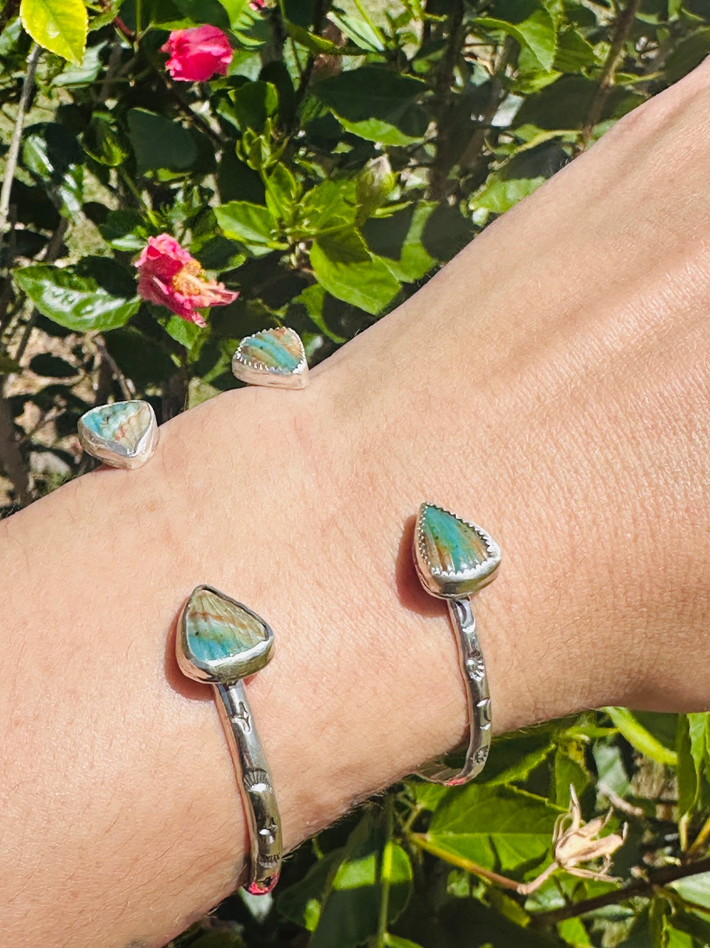 Mermaid Finn Turquoise Silver Cuff