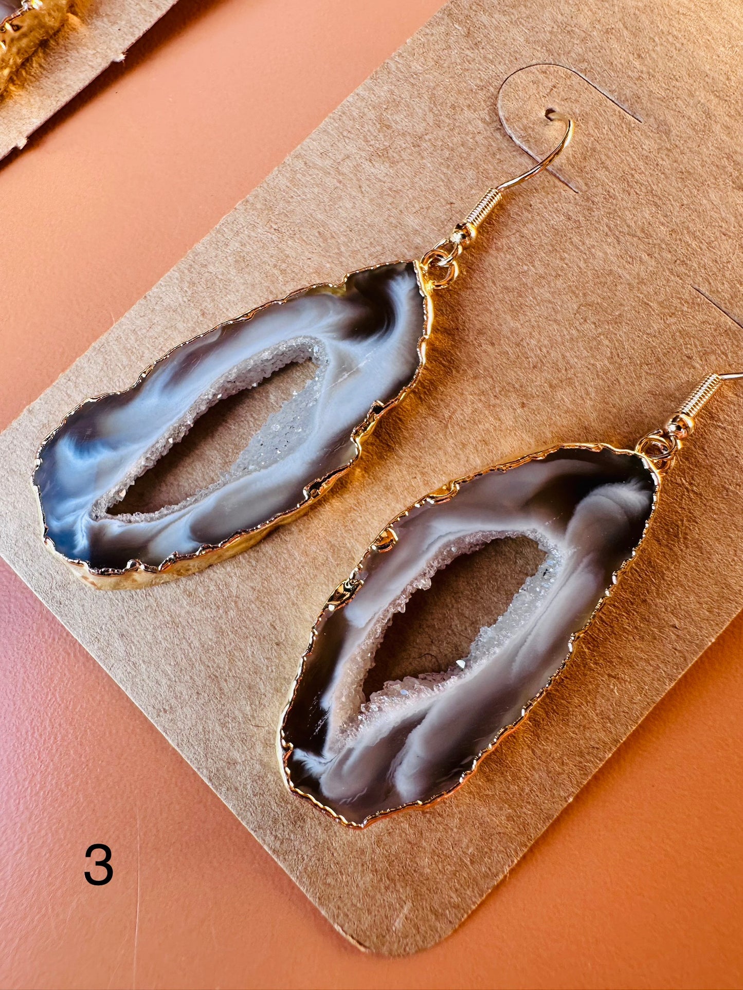 Agate Druzy Slice Earrings