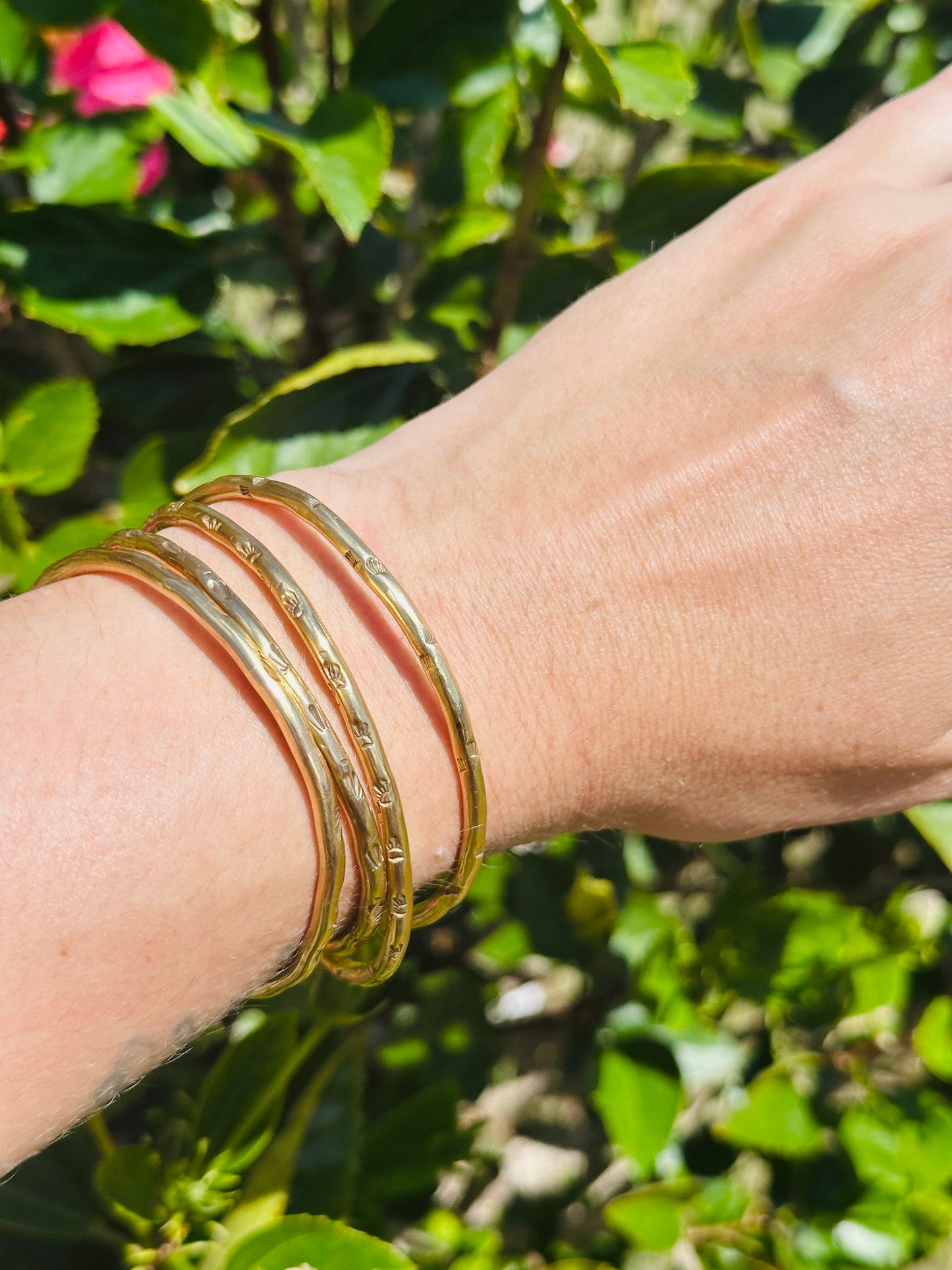 Brass Stamped Cuffs