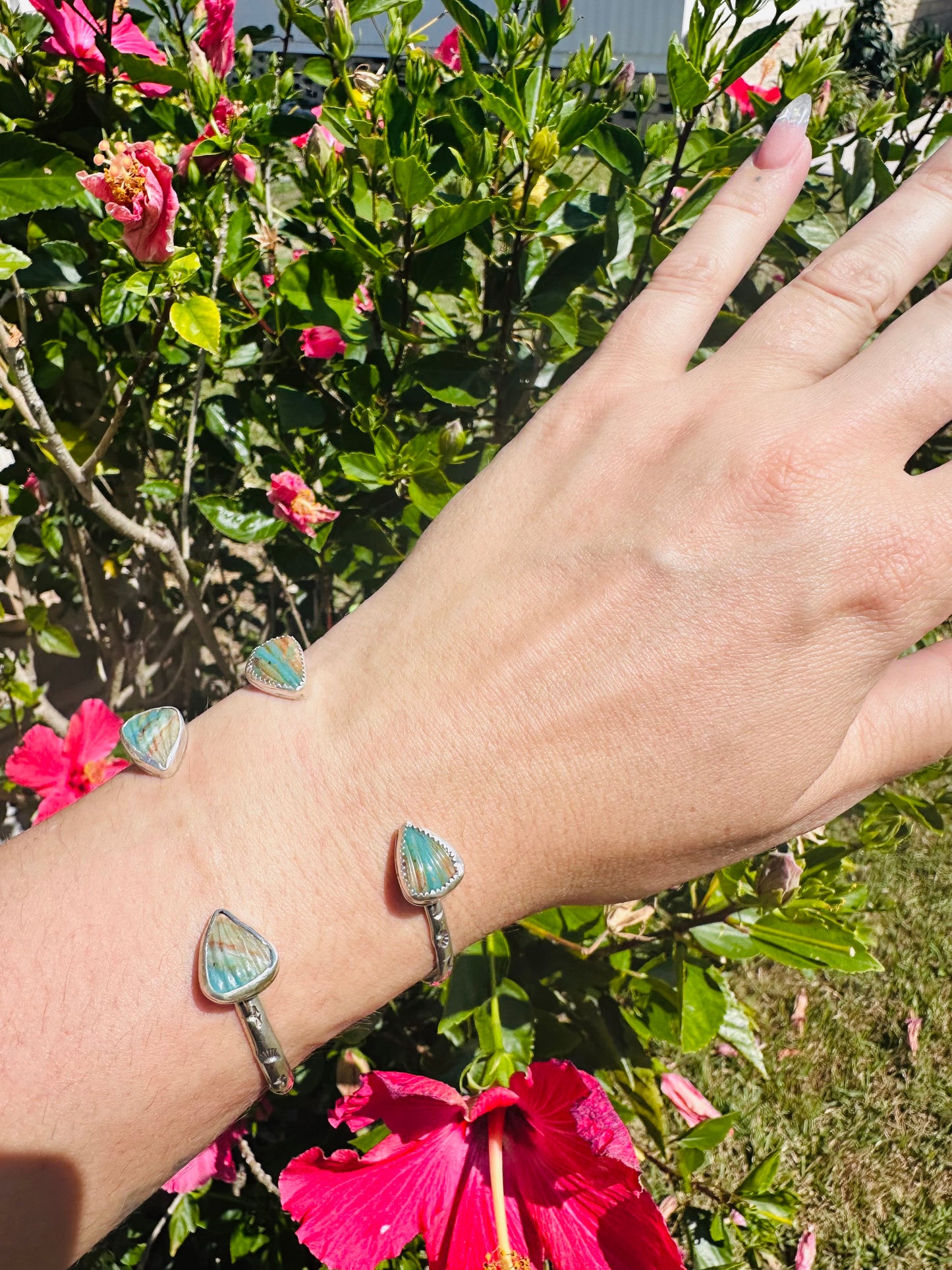 Mermaid Finn Turquoise Silver Cuff