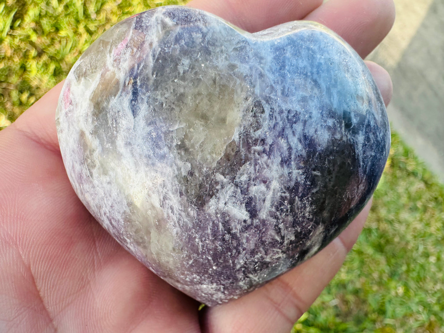 Lepidolite Heart Stone