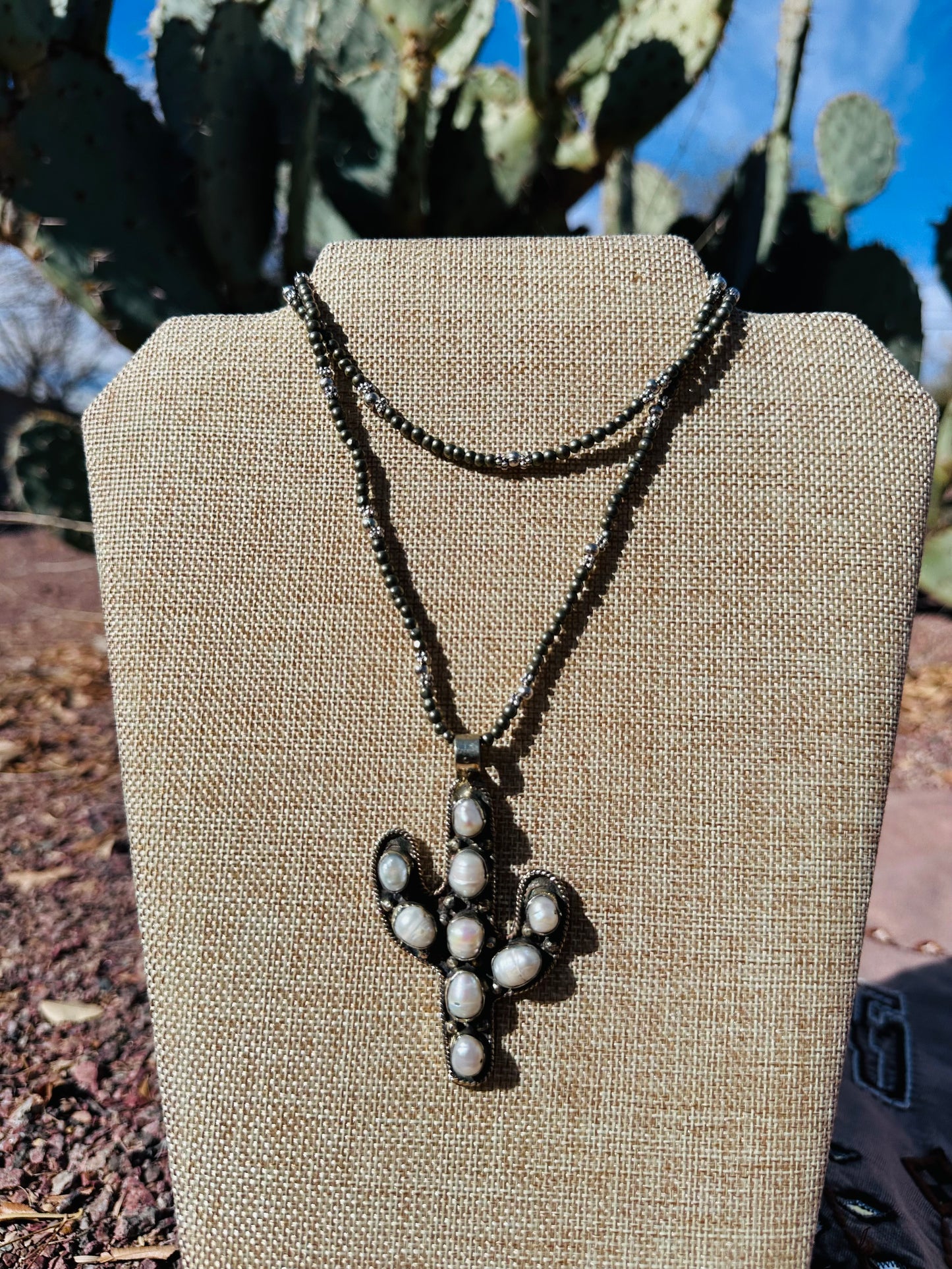 Freshwater Pearl Cactus Pendant