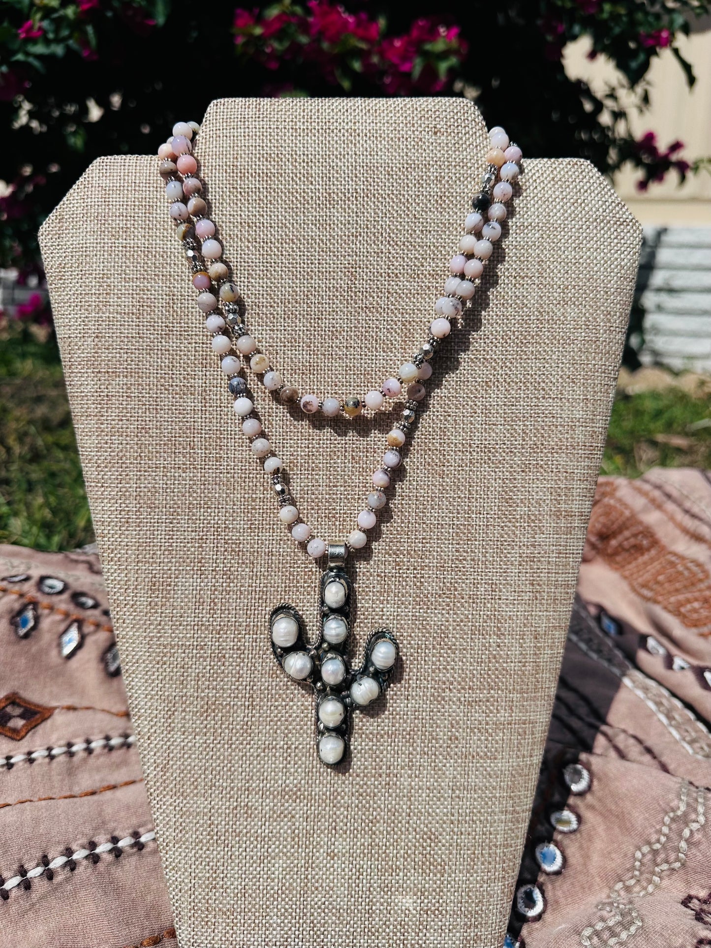 Freshwater Pearl Cactus Pendant