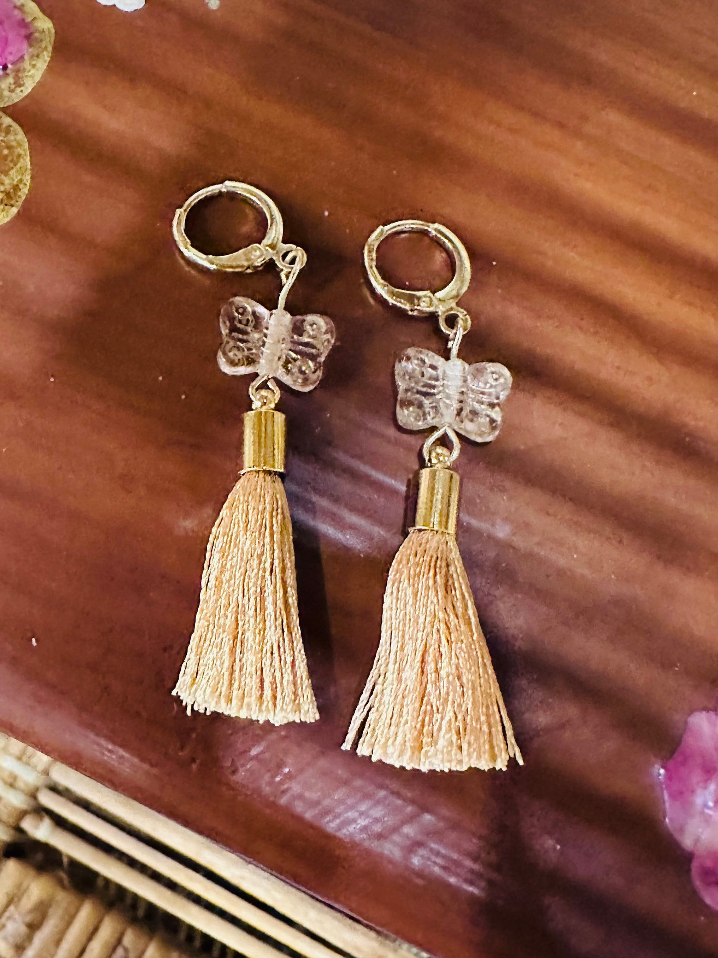 Butterfly 🦋 Tassel Hoop Earrings