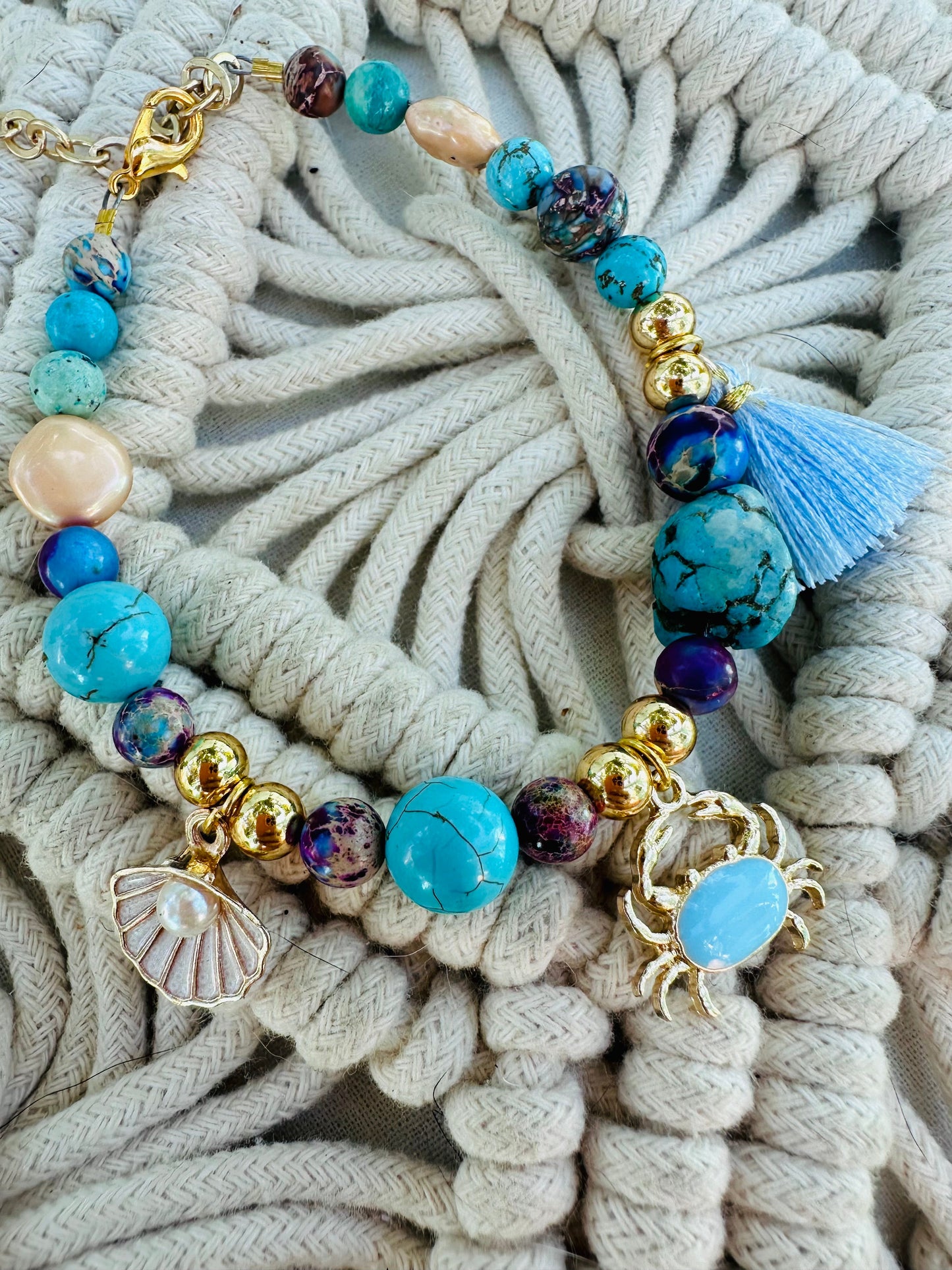 Sea Dreams Crystal Charm Bracelet