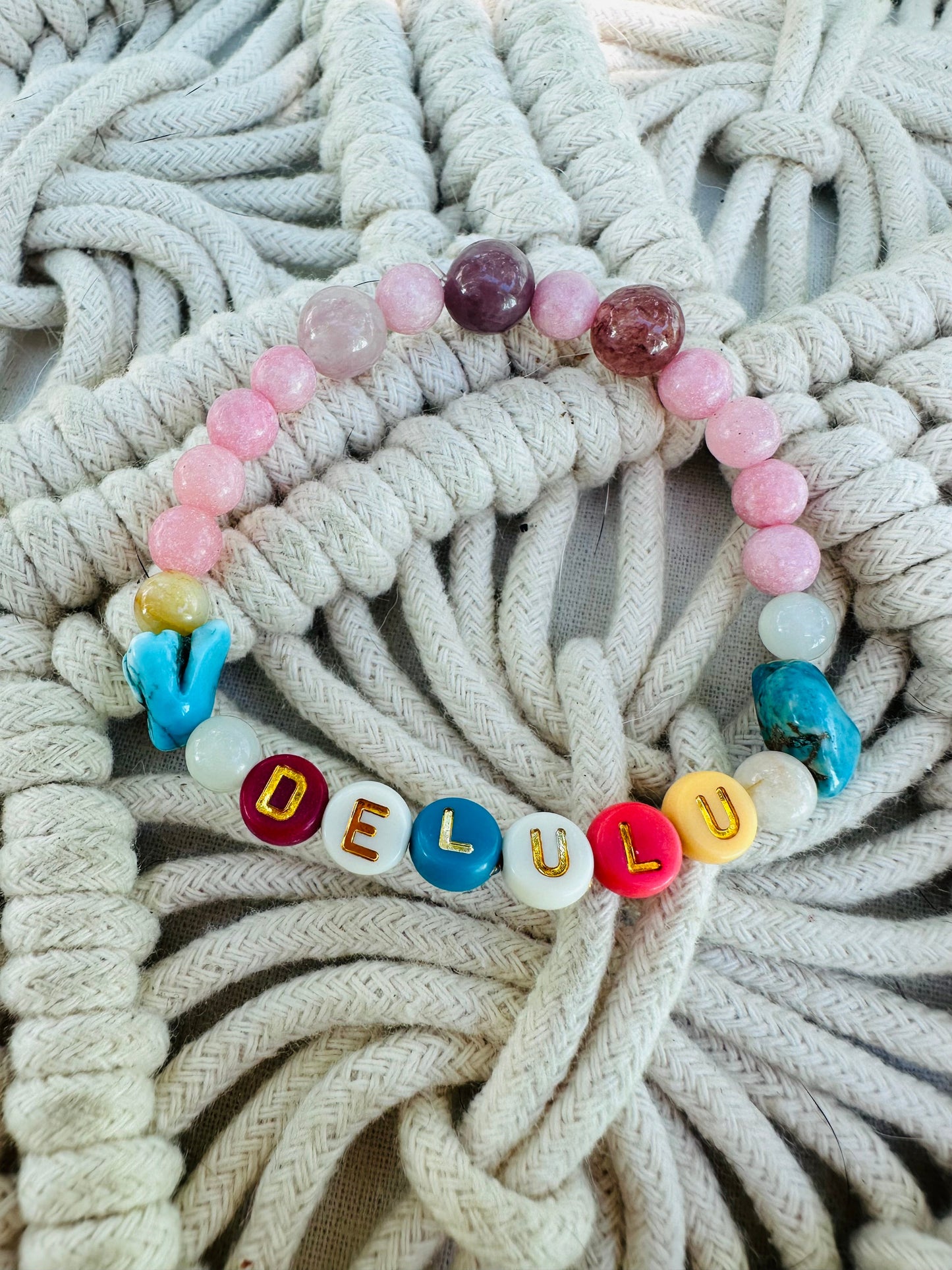 Delulu 😵‍💫 Rose Quartz Bracelet