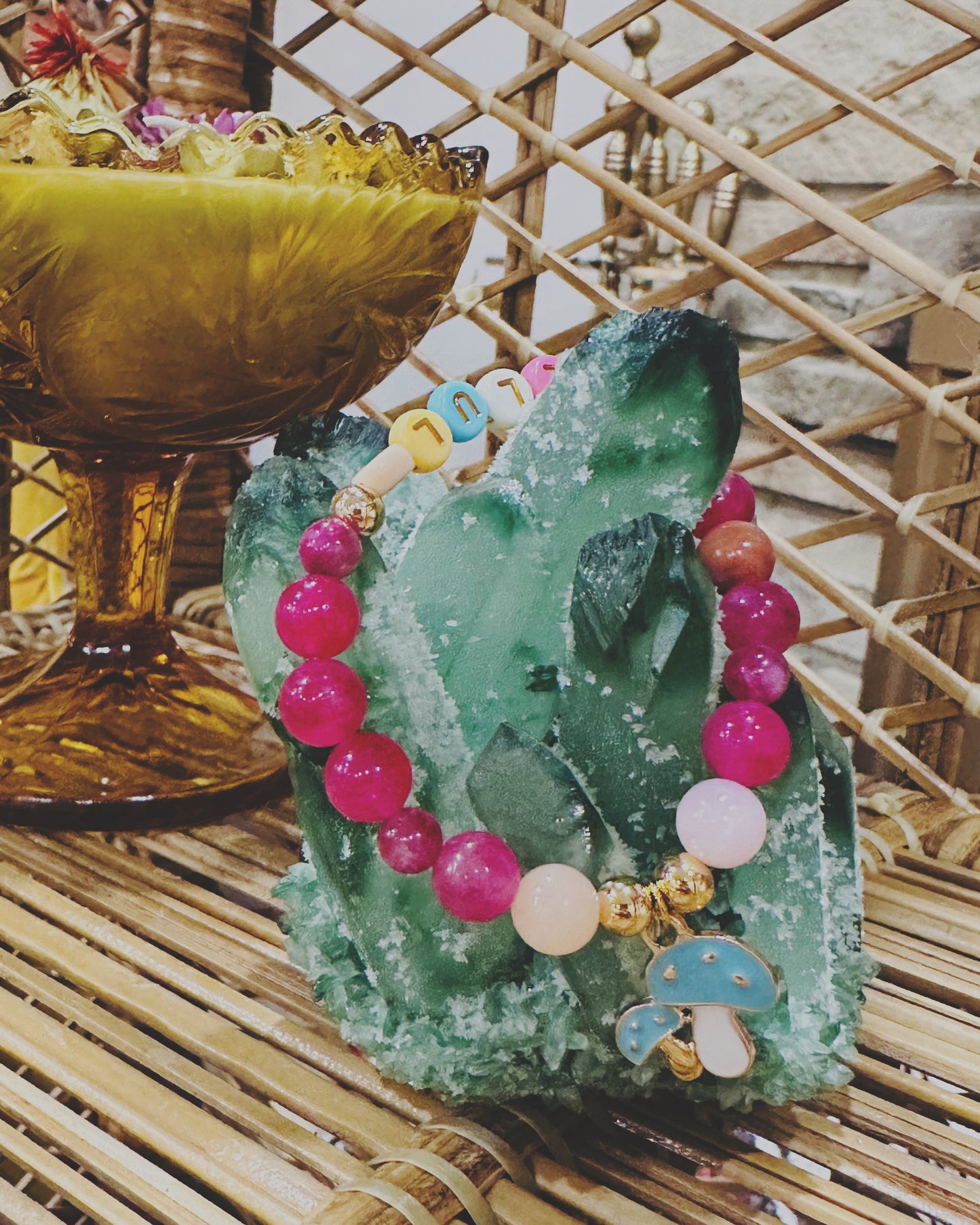 Delulu 🍄 Watermelon Tourmaline Bracelet