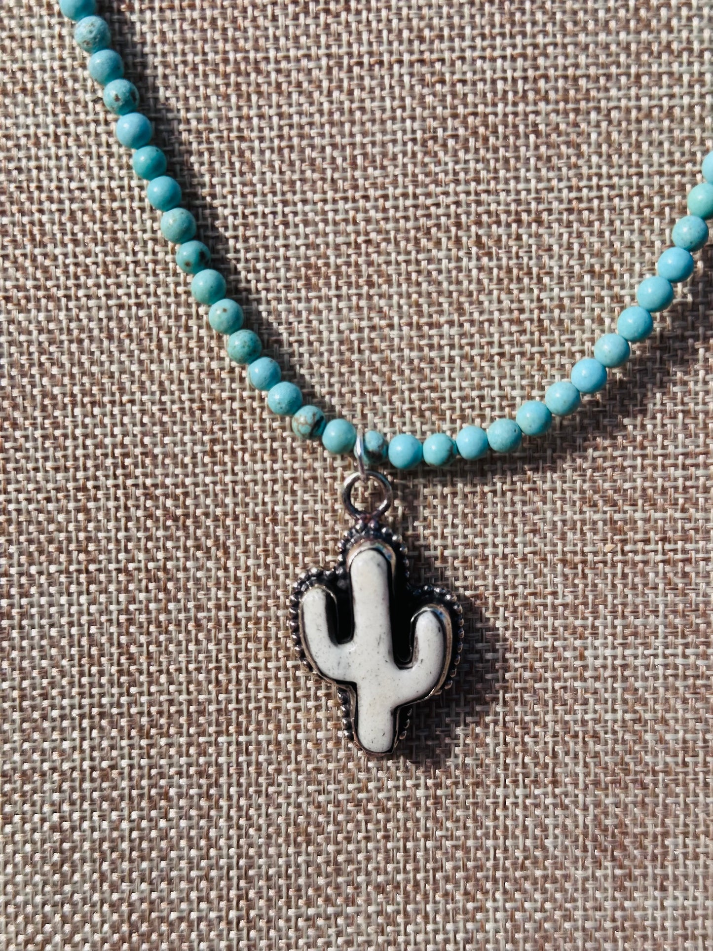 Cactus Turquoise or Coral Layering Necklace 🌵