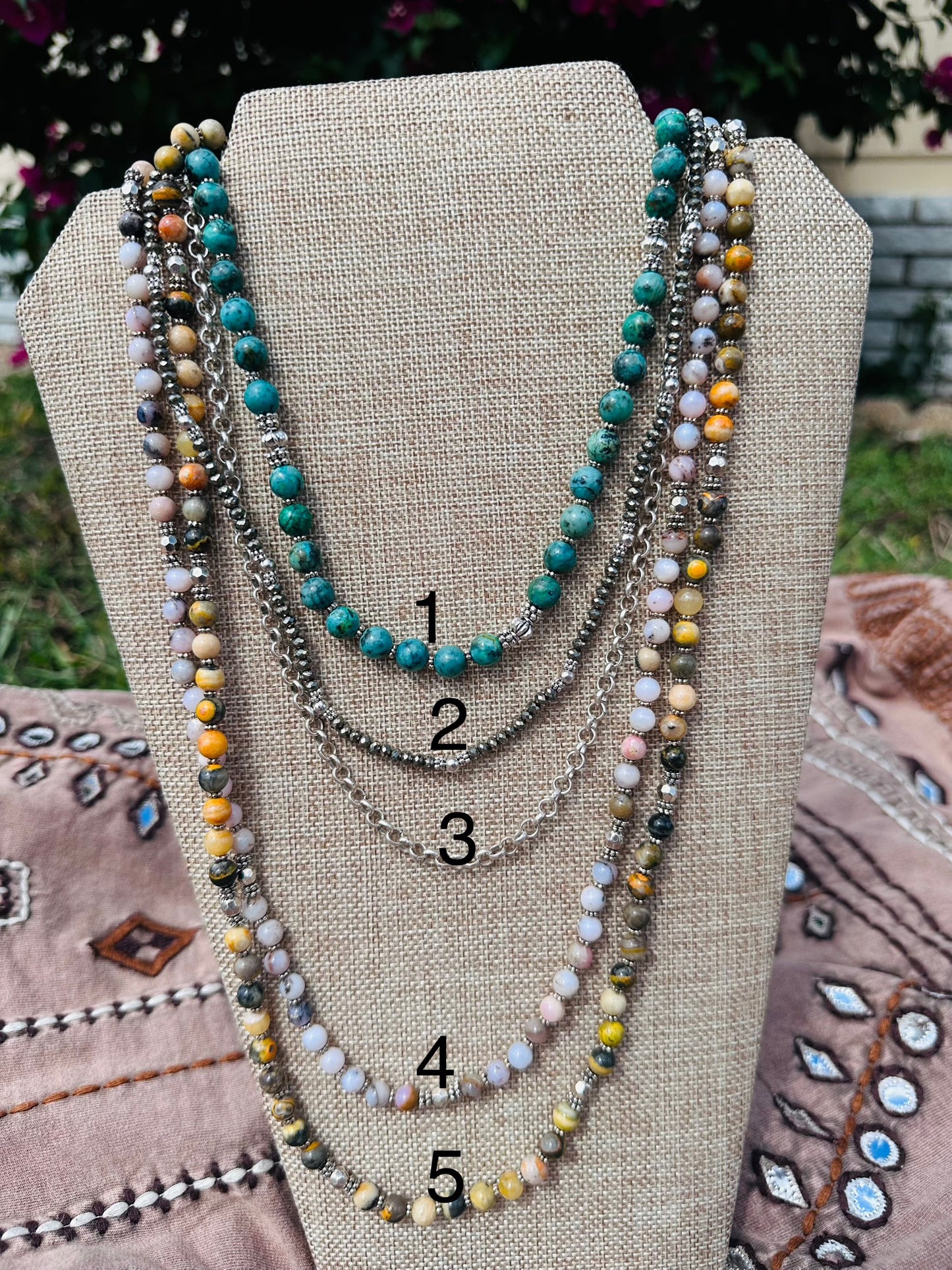 Layering Beaded and Chain Necklaces