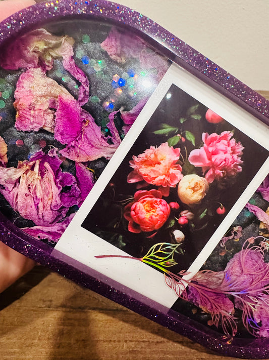 Peony Polaroid Small Rolling Tray🌸