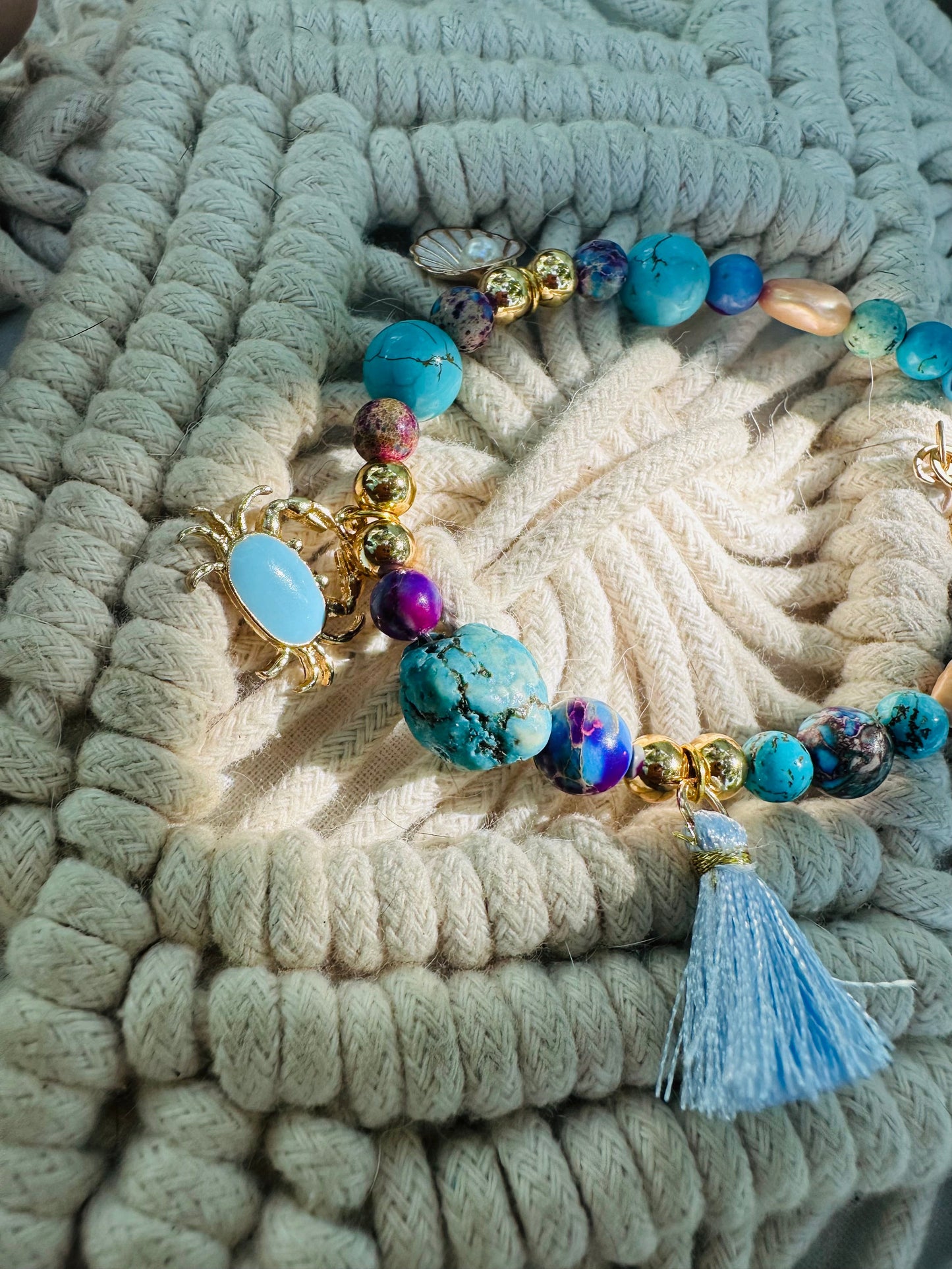 Sea Dreams Crystal Charm Bracelet