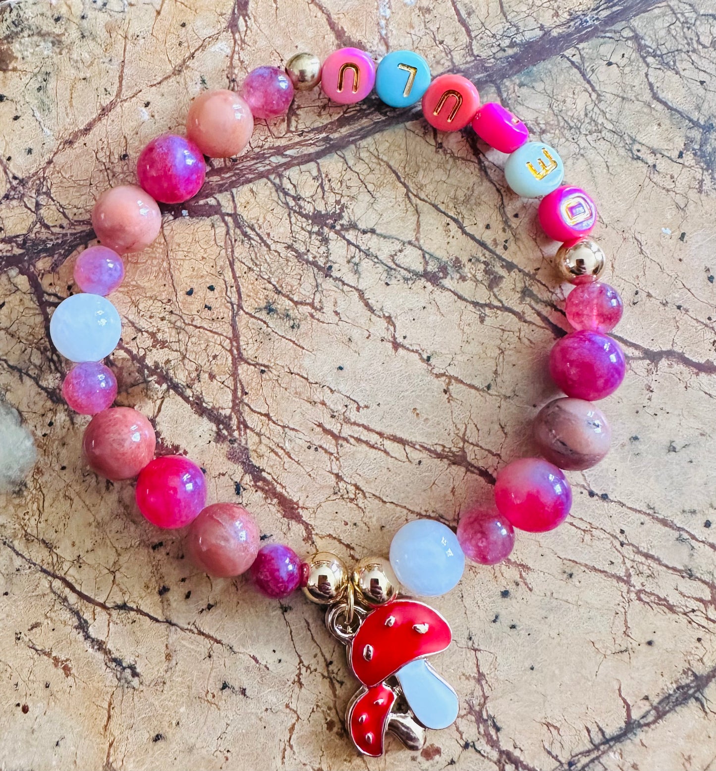 Delulu 🍄 Watermelon Tourmaline Bracelet